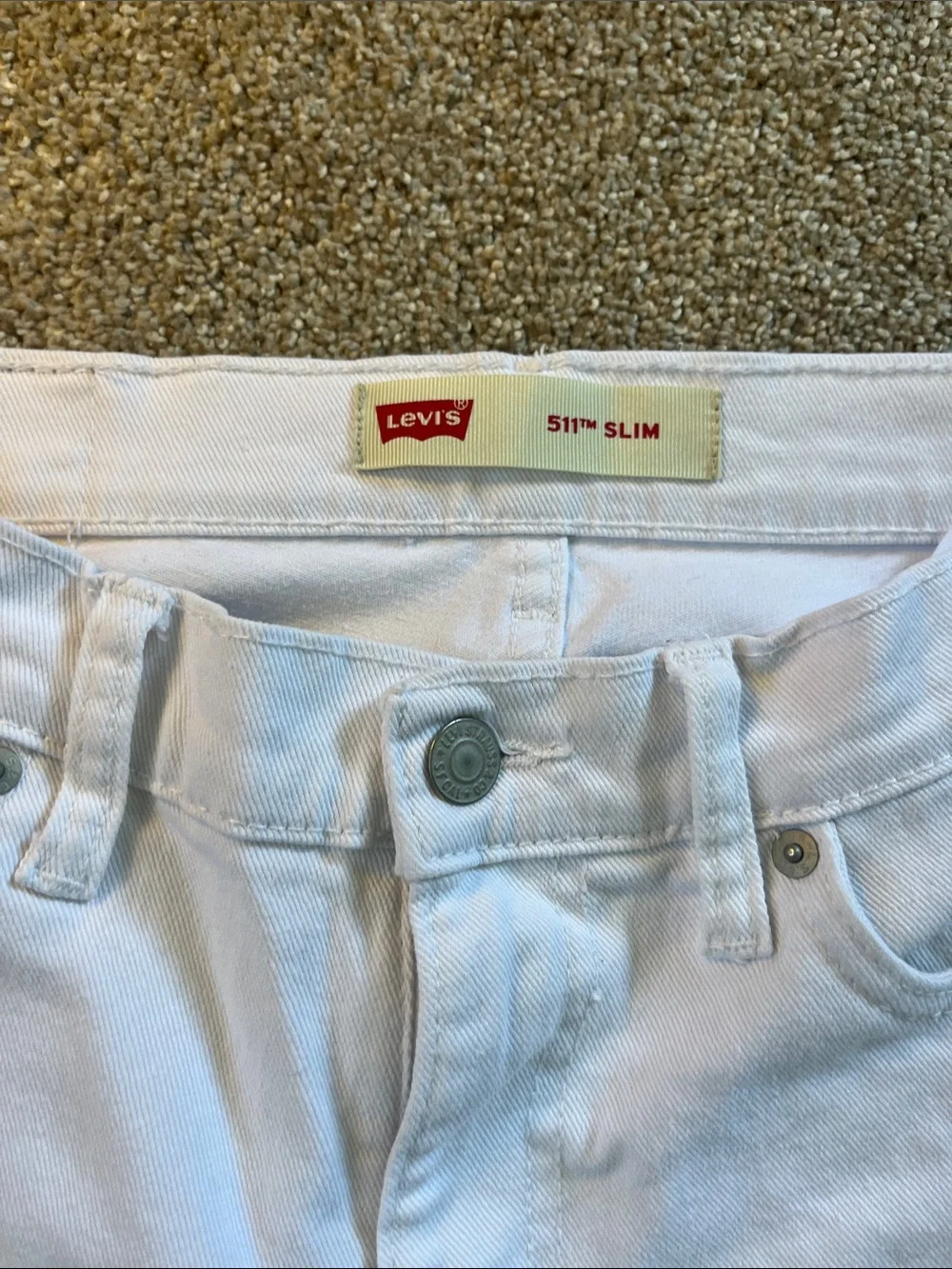 Levi’s 511 Slim tagged 16reg W28L28 See Photos for Actual Fit EUC Bright White